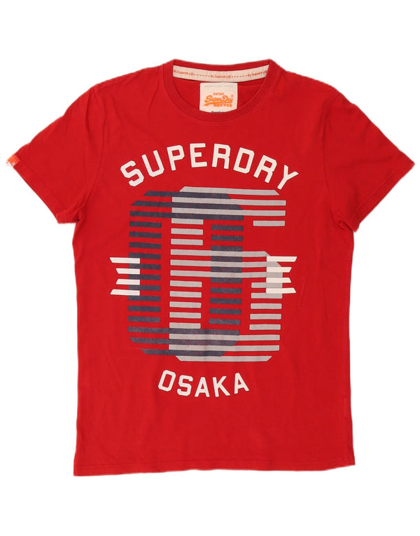 Męski T-shirt Superdry Osaka z grafiką, duży, czerwony, bawełniany