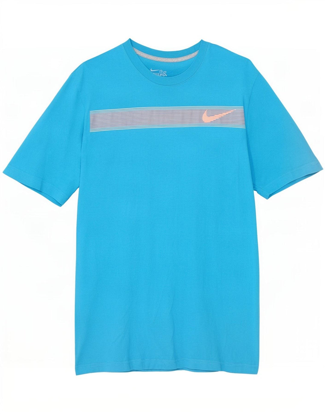 Męski T-shirt Nike o regularnym kroju z grafiką, mały, niebieski, bawełniany