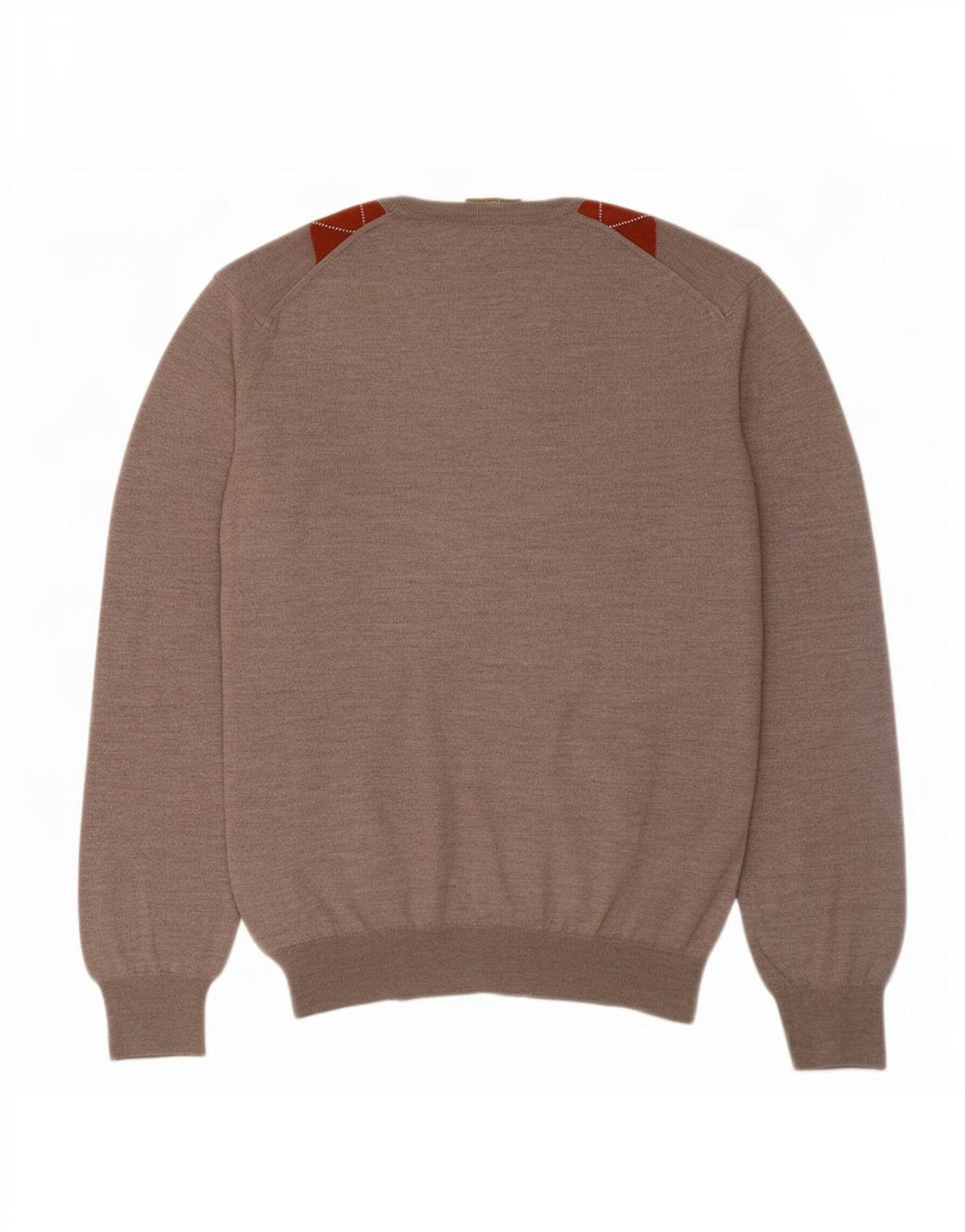 Conbipel Męski sweter z dekoltem w serek XL Szary Argyle/Diamentowa wełna