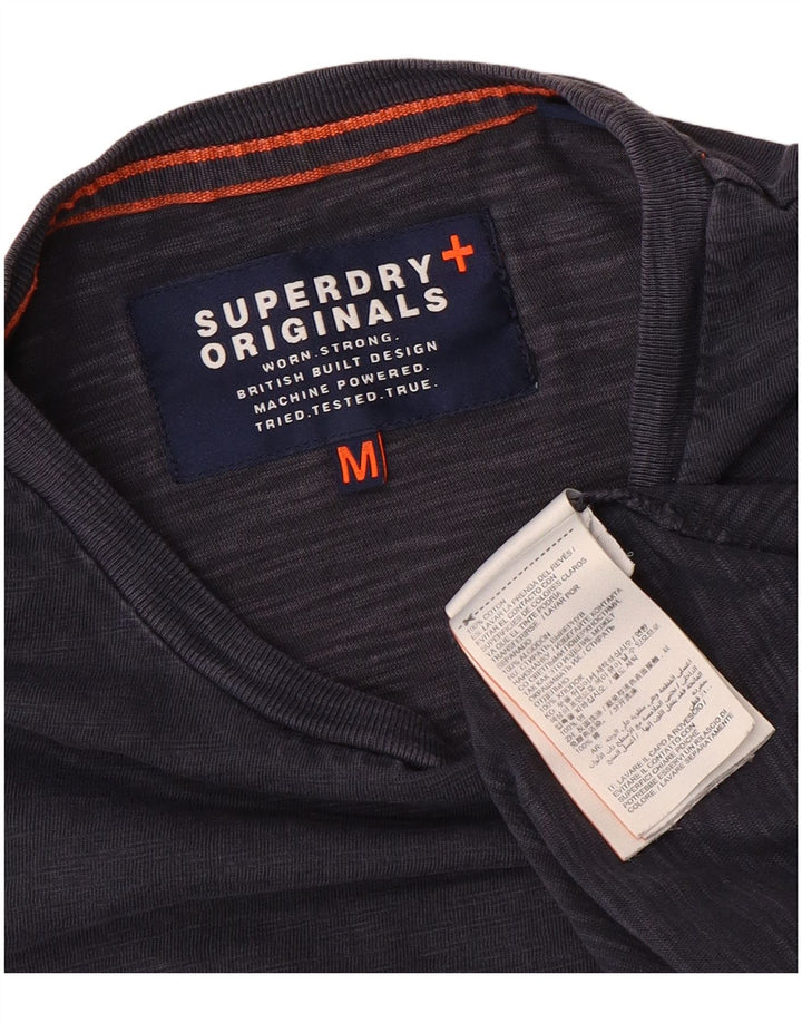 T-shirt męski Superdry, średni, granatowy, bawełniany