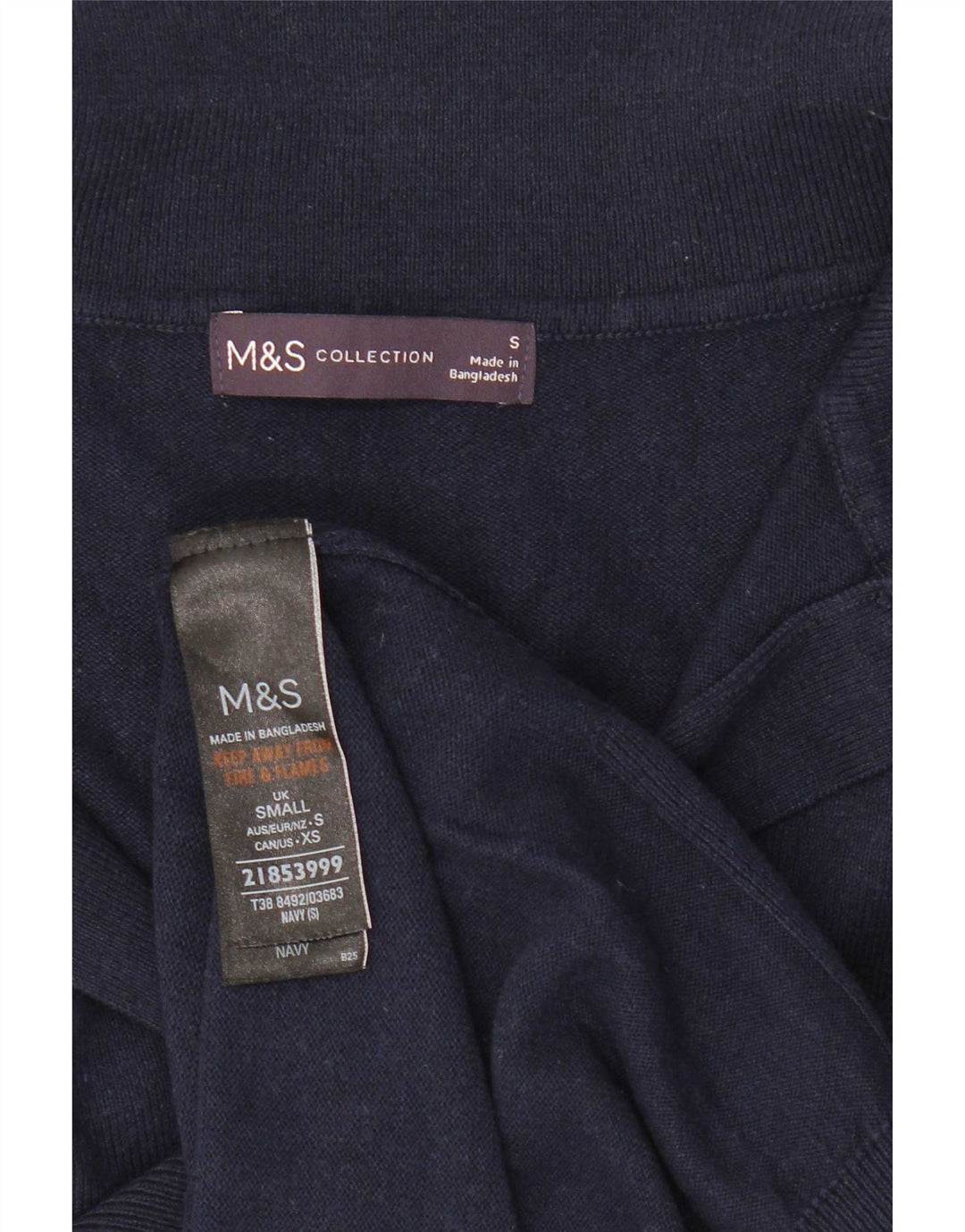 Marks & Spencer Damski podkoszulek z kamizelką UK 10, mały, granatowy, poliester