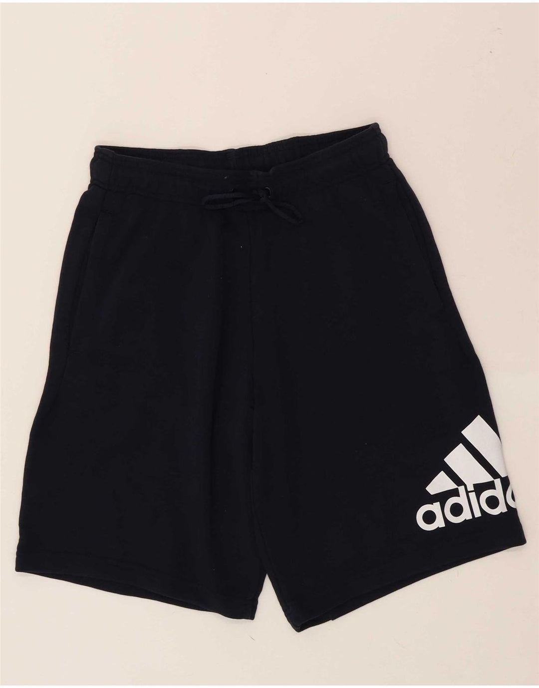 ADIDAS Mens Graphic Sport Shorts Medium  Navy Blue Cotton