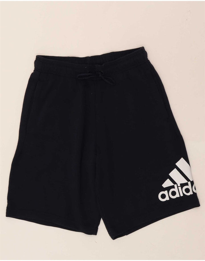ADIDAS Mens Graphic Sport Shorts Medium  Navy Blue Cotton