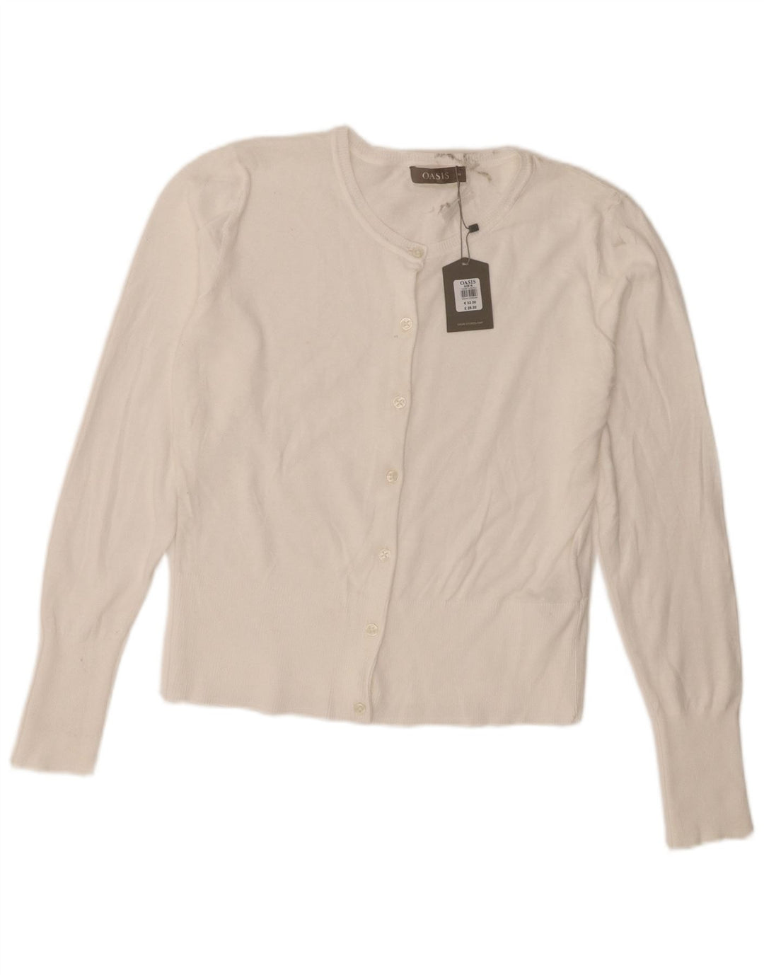 Sweter damski Oasis Crop Bolero UK 12, średni, biały, bawełniany