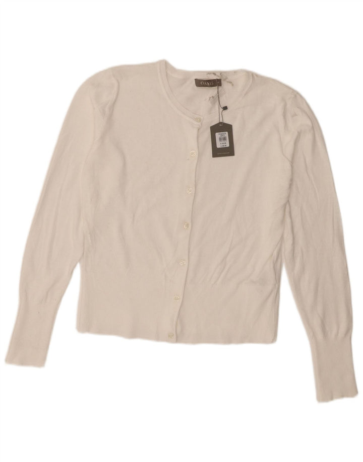 Sweter damski Oasis Crop Bolero UK 12, średni, biały, bawełniany