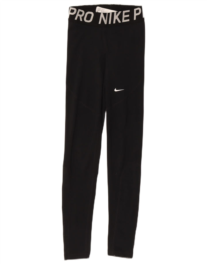 Damskie legginsy Nike Dri Fit Graphic UK 4 XS, czarny poliester