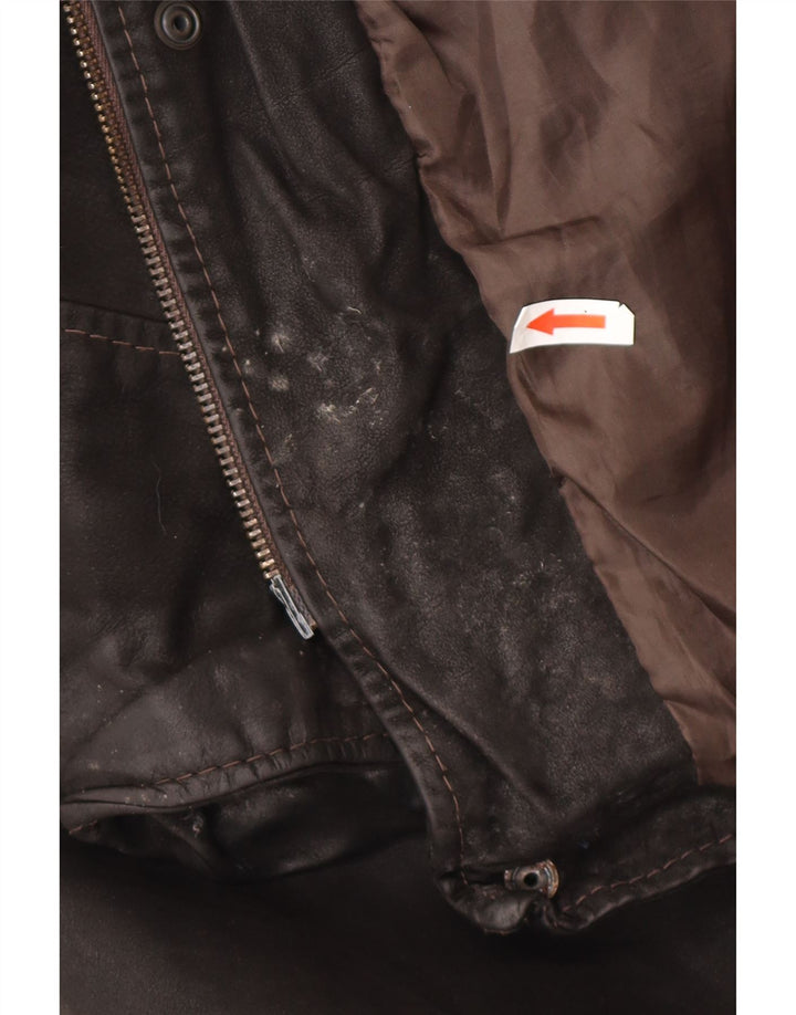 Vintage męska skórzana kurtka IT 52 XL czarna