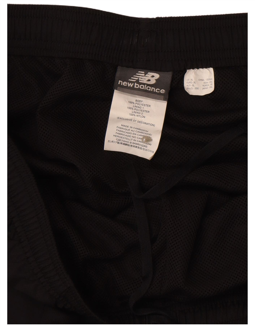 Męskie spodnie dresowe z grafiką NEW BALANCE XL, czarny poliester