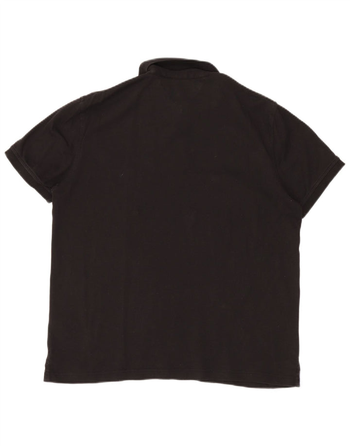 Męska koszulka polo Tommy Hilfiger, duża, czarna, bawełniana