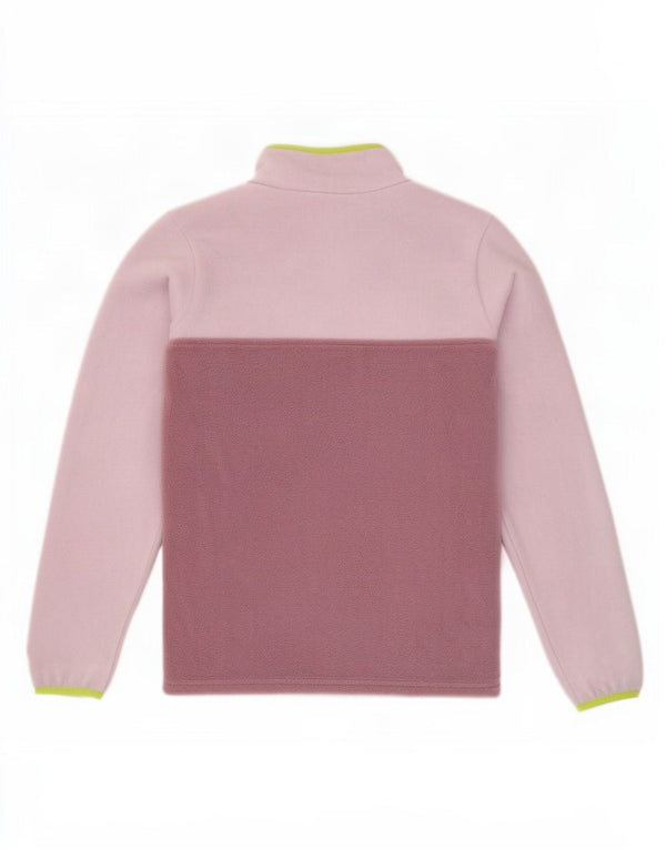 Damski sweter polarowy Columbia z guzikami pod szyją, UK 6 XS, fioletowy, blok kolorów