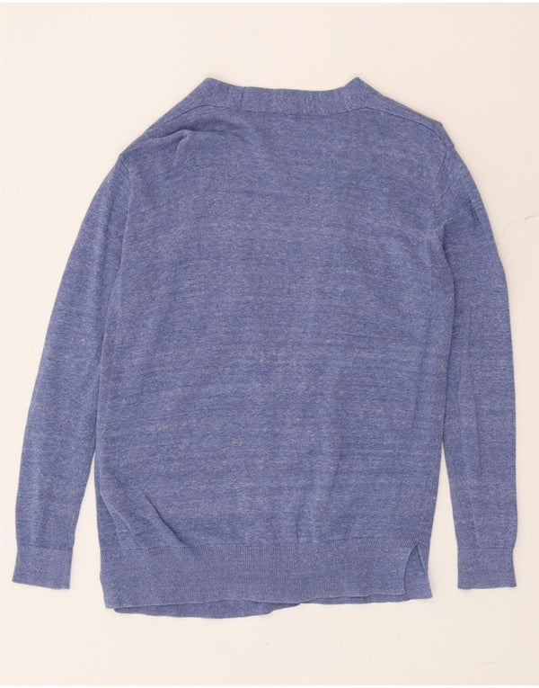 Marks & Spencer Damski sweter rozpinany UK 12 Średni niebieski nakrapiany