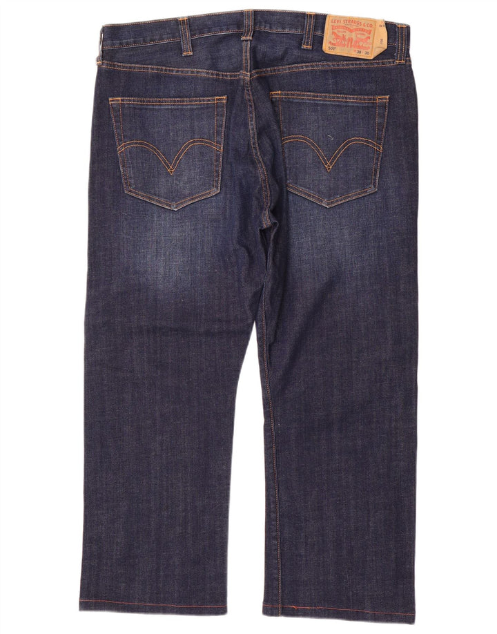 Męskie dżinsy Levi's 501 Straight W38 L26 Granatowa bawełna