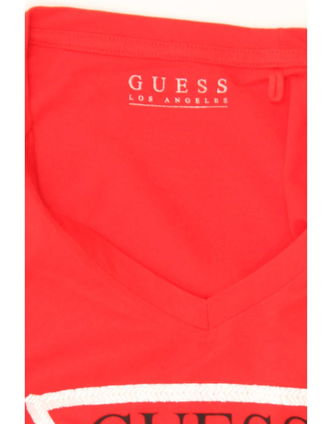 Damska koszulka graficzna Guess Top UK 12 Medium Red