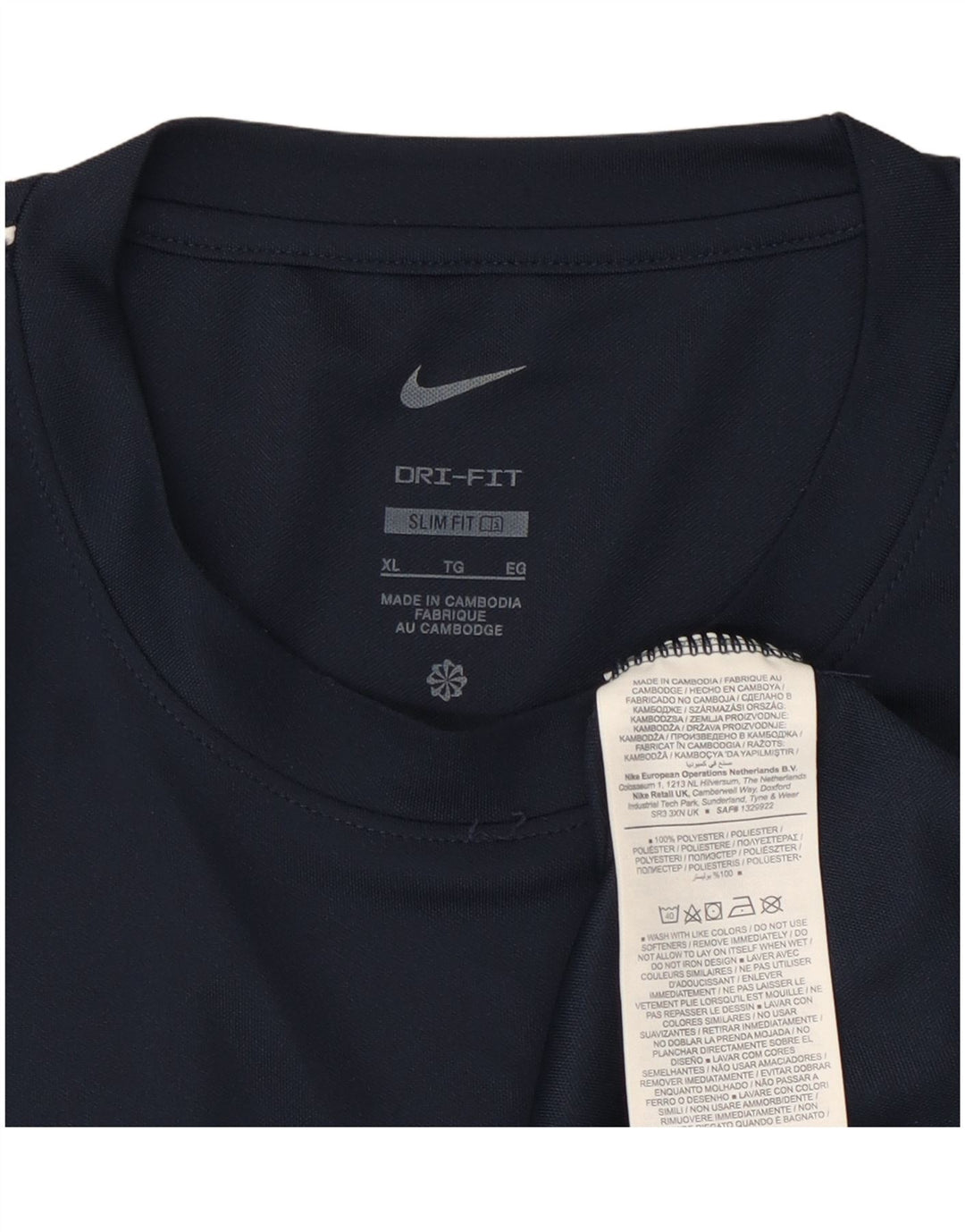 Męski T-shirt Nike Dri Fit Slim Fit Top XL Granatowy Poliester
