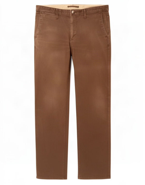 Męskie proste spodnie chino Zara EU 42 Large W32 L30 brązowe