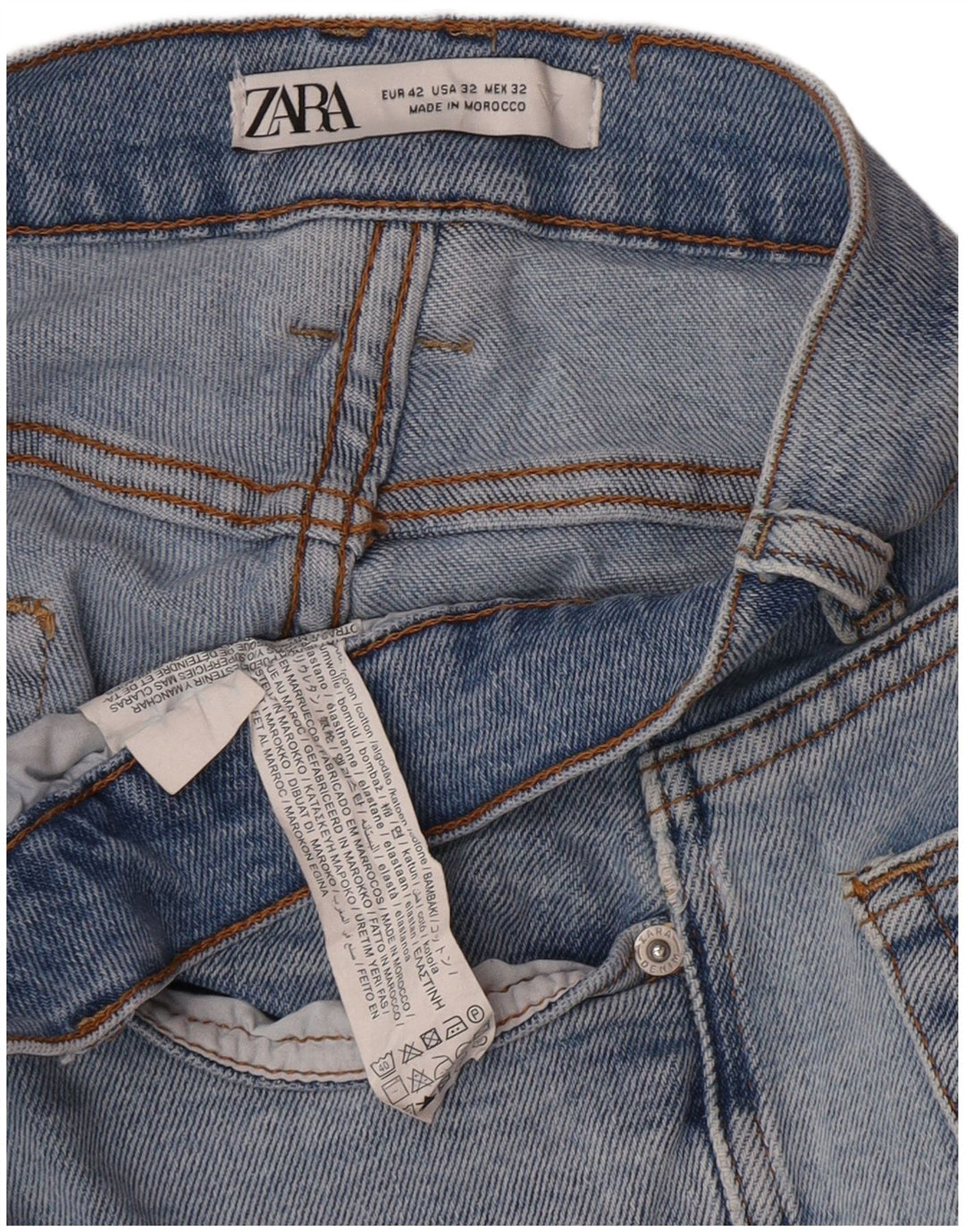 Męskie jeansy slim fit Zara EU 42 Large W32 L27 Niebieskie bawełniane