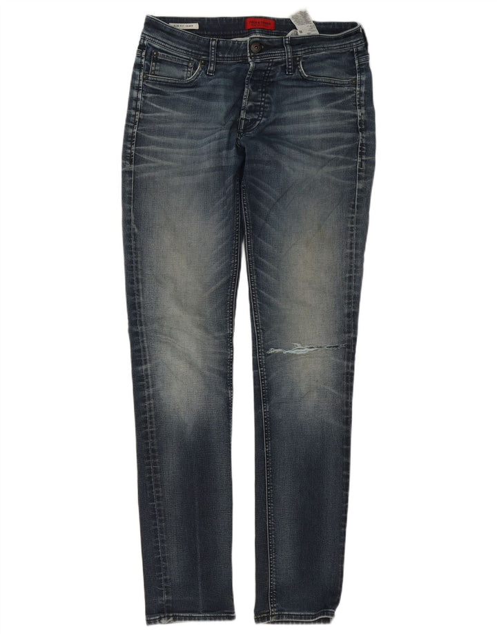 Męskie jeansy Jack & Jones GLENN w trudnej sytuacji W30 L32, niebieska bawełna