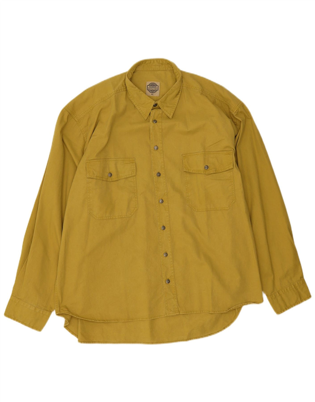 Koszula męska Vintage XL, żółta, bawełniana