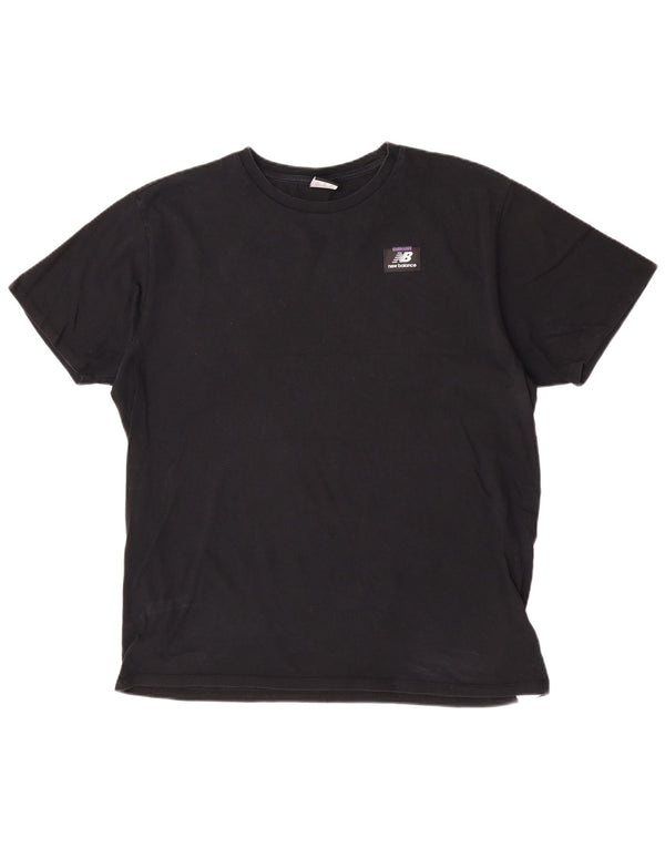 Męska koszulka z grafiką New Balance, XL, czarna, bawełniana