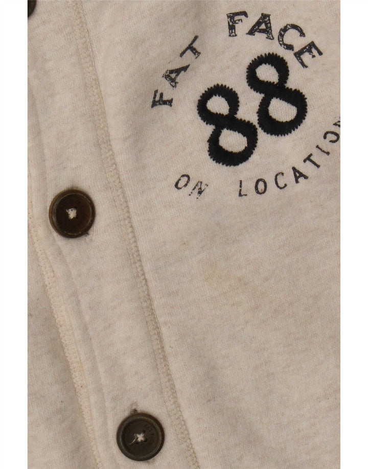 Damska kurtka dresowa Fat Face z grafiką UK 8, mała, beżowa, bawełniana