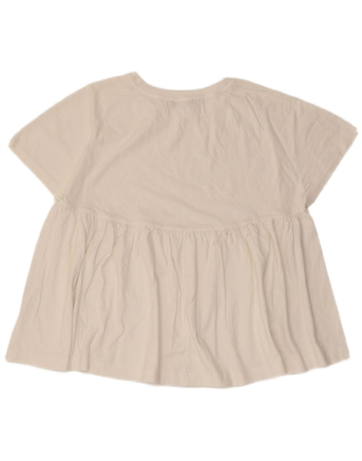 Damska bluzka oversize Zara Top UK 10 Small White Cotton