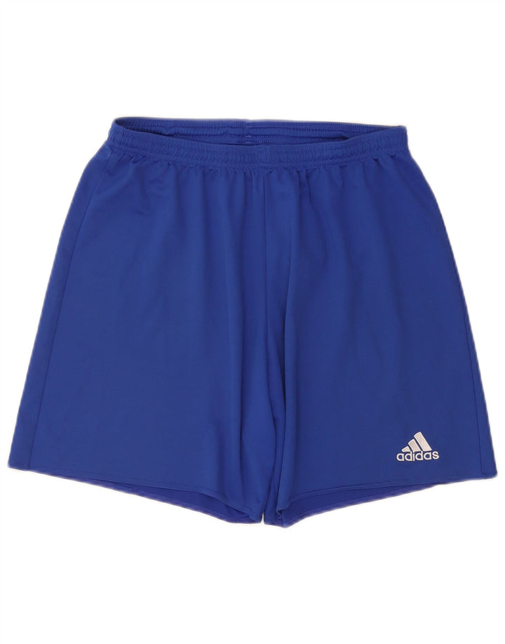 Męskie spodenki sportowe Adidas Climalite, duże, niebieskie, poliestrowe