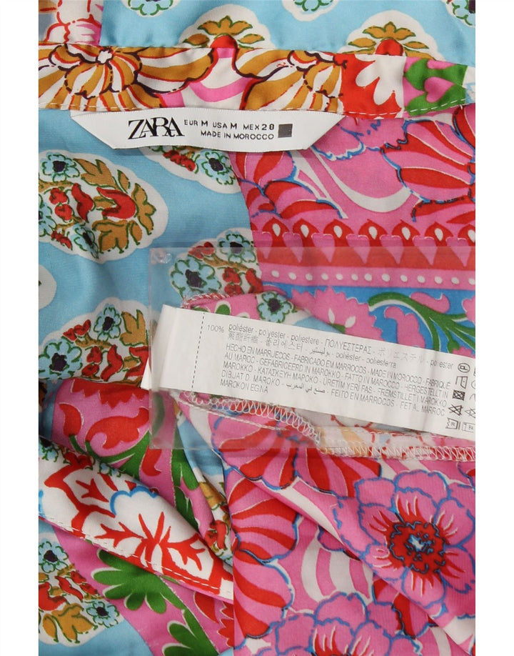 Damska bluzka z długim rękawem Zara Top UK 14 Średni wielobarwny patchwork