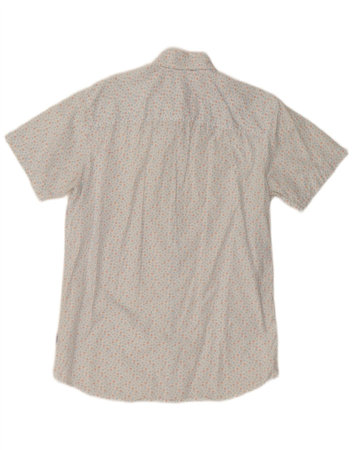 Męska koszula z krótkim rękawem Jack & Jones, mała, bawełniana w białe cętki