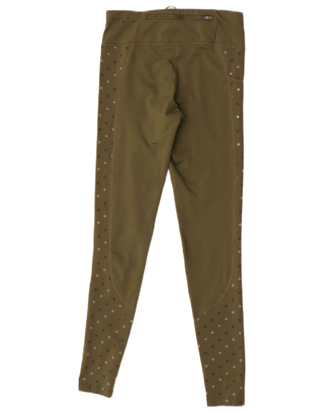 Damskie legginsy Nike Dri Fit UK 4 XS Khaki, poliester w kropki
