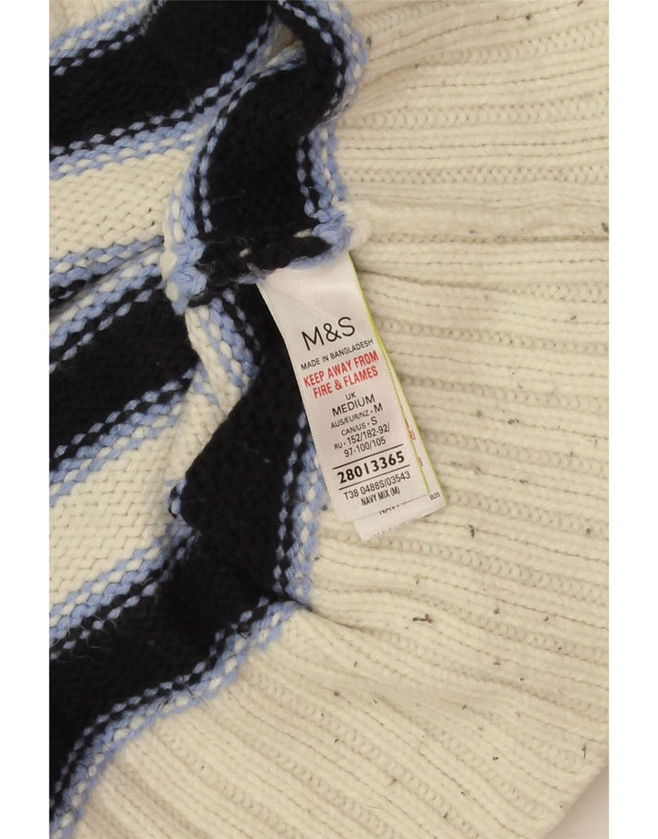 Marks & Spencer Damski sweter z dekoltem w łódkę, UK 14, średni granatowy