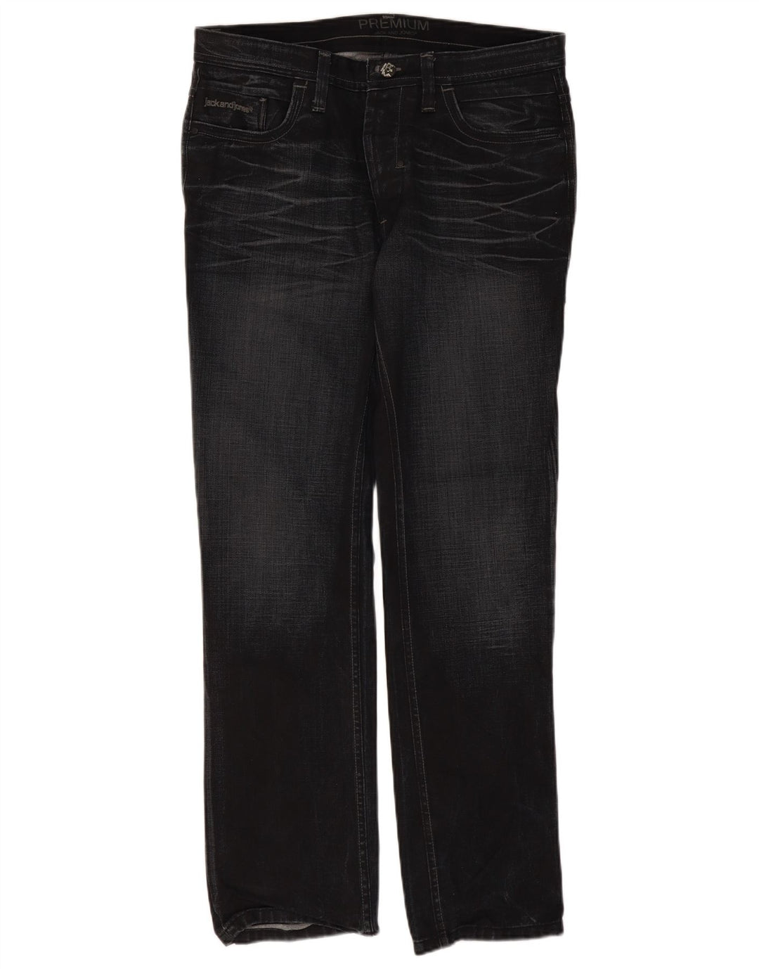 Męskie proste dżinsy Jack & Jones W36 L34 Czarne