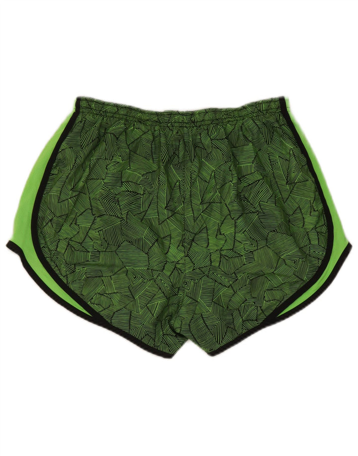 Damskie spodenki sportowe Nike Dri Fit UK 14, średni zielony geometryczny poliester