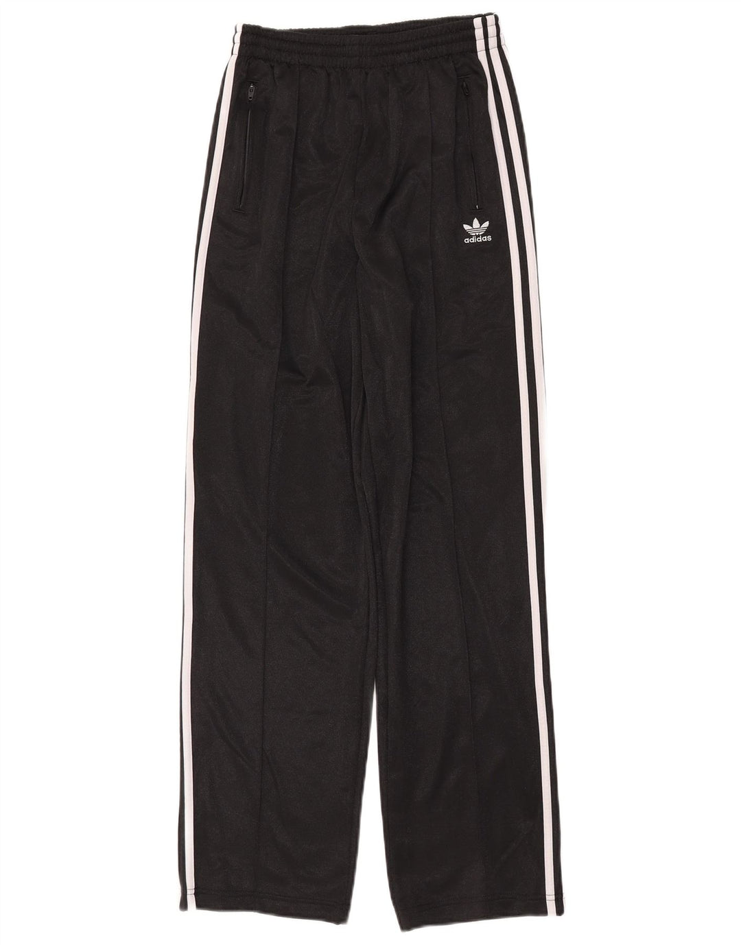 Damskie spodnie dresowe ADIDAS UK 8, małe, czarne, poliestrowe