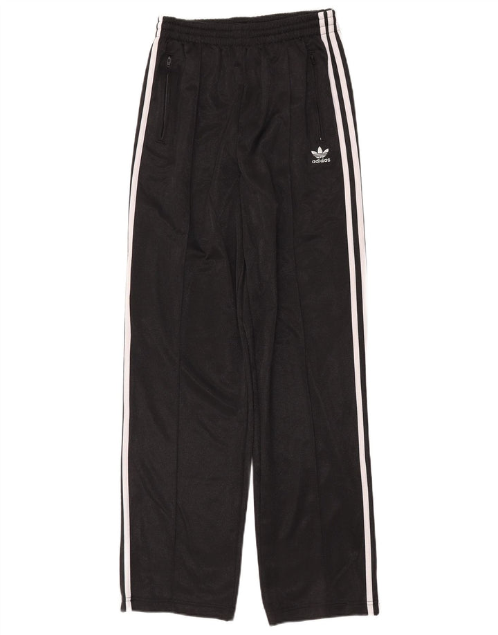 Damskie spodnie dresowe ADIDAS UK 8, małe, czarne, poliestrowe