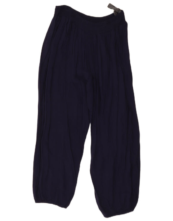 Marks & Spencer Damskie spodnie joggery o krótkim kroju, duże, W30 L23, granatowe
