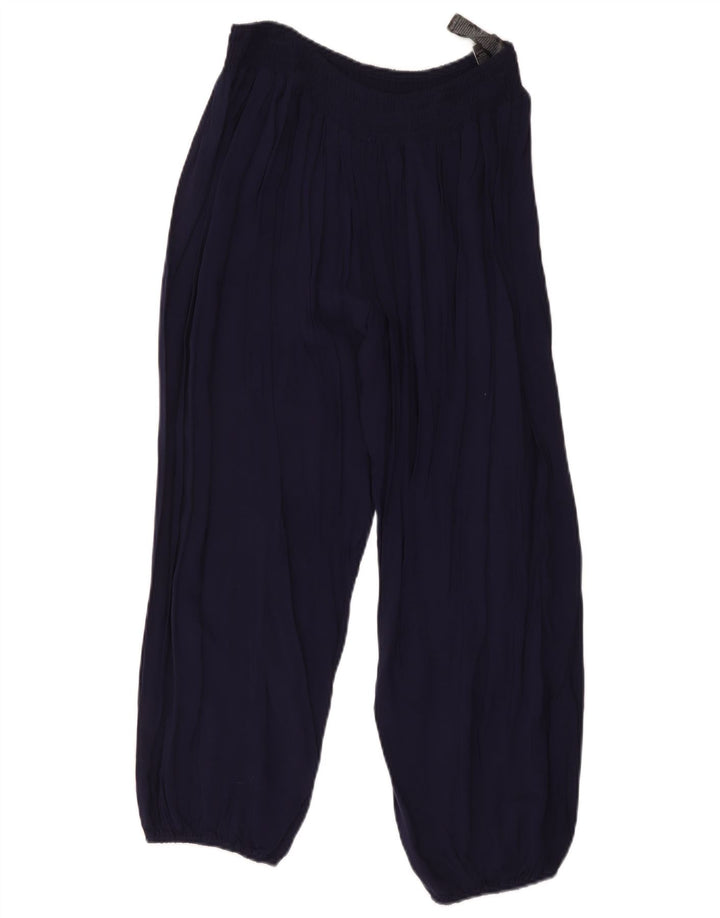 Marks & Spencer Damskie spodnie joggery o krótkim kroju, duże, W30 L23, granatowe