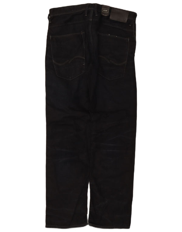 Męskie proste dżinsy Jack & Jones W34 L34 Granatowa bawełna