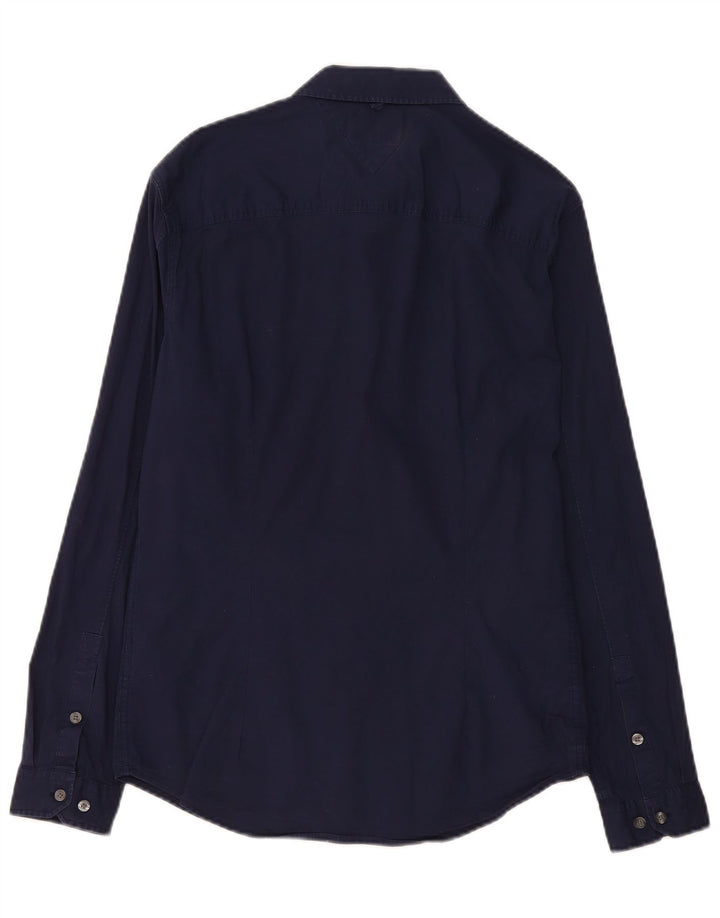 Koszula męska Slim Fit Tommy Hilfiger, średnia, granatowa, bawełniana