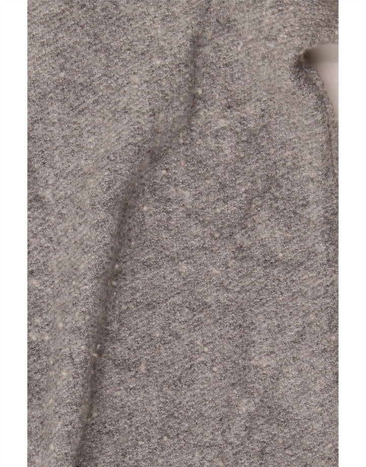 Damski sweter oversize Superdry z otwartym kardiganem UK 2 2XS Szary nakrapiany