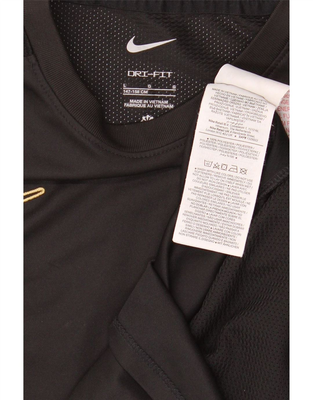 Chłopięcy T-shirt NIKE Dri Fit na 12-13 lat, duży, czarny, poliester