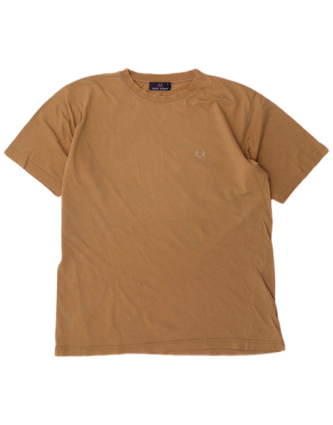 T-shirt męski Fred Perry Top, mały, beżowy, bawełniany
