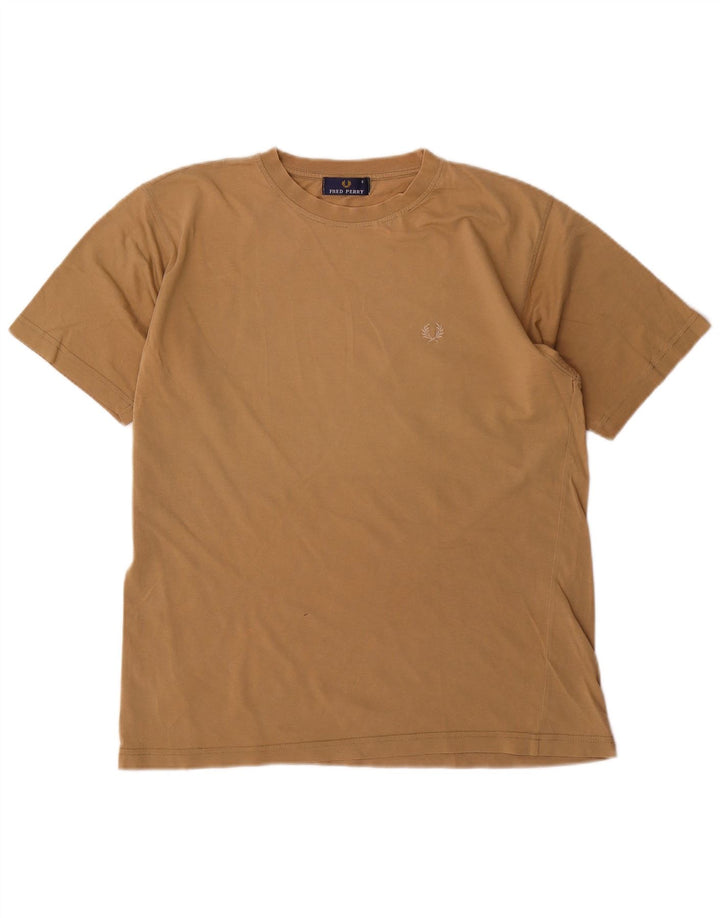 T-shirt męski Fred Perry Top, mały, beżowy, bawełniany