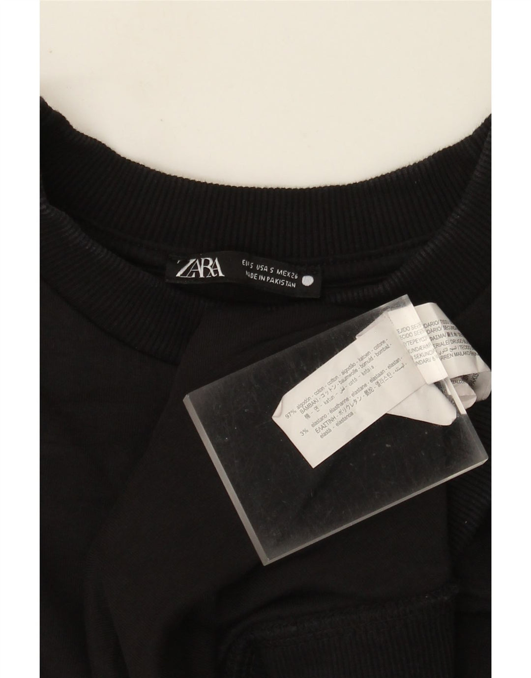 T-shirt męski Zara, mały, czarny, bawełniany