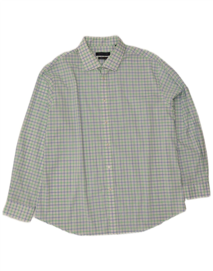 Męska koszula o sportowym kroju Tommy Hilfiger, rozmiar 18 2XL, wielobarwna kratka