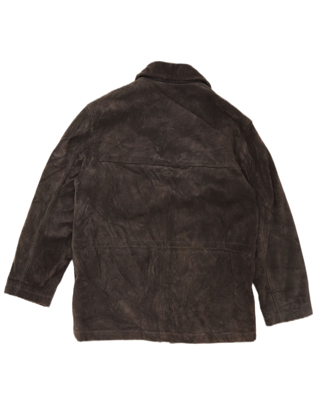 Vintage damska zamszowa kurtka wiatrówka typu oversize UK 10, mała, szara skóra