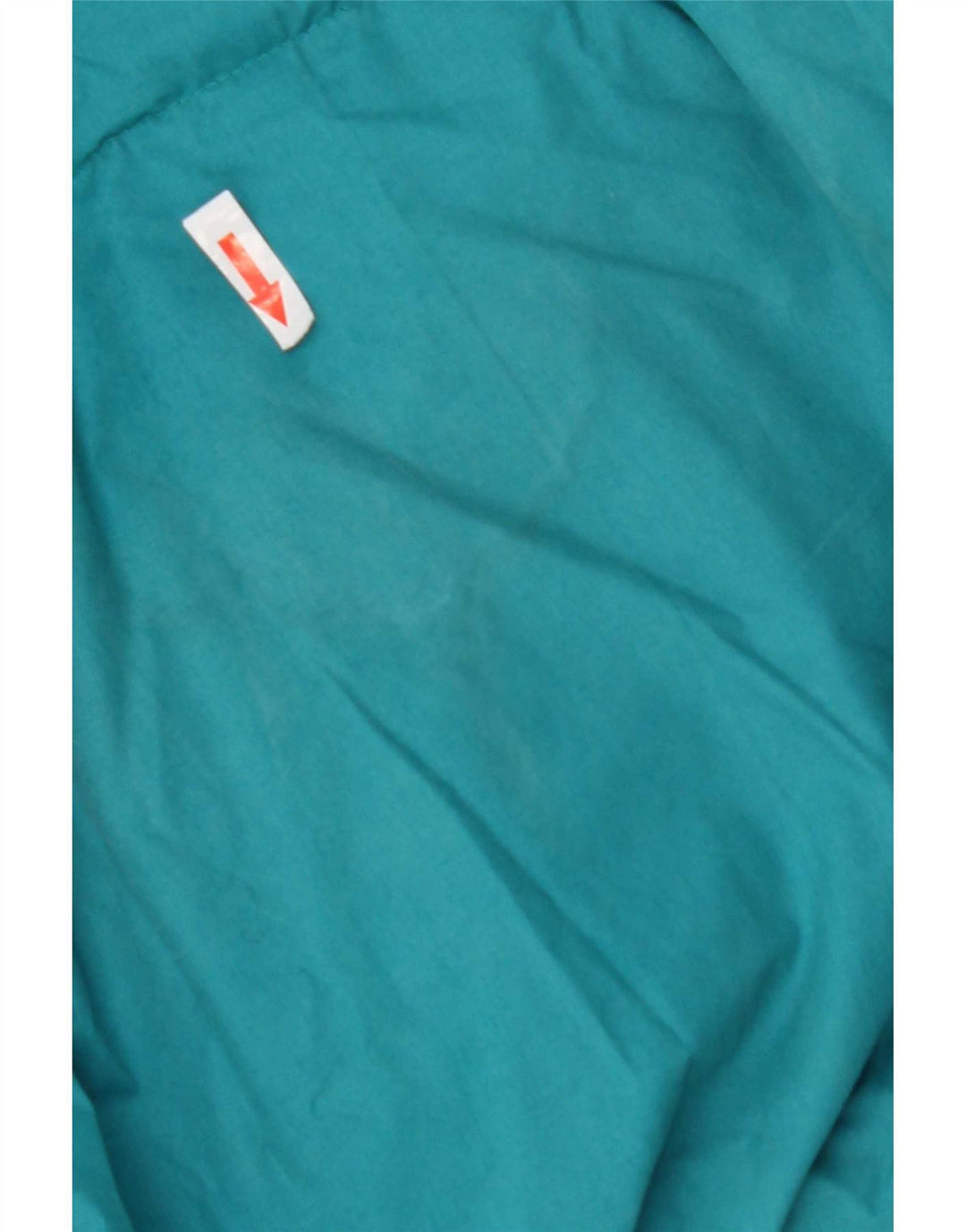 Vintage męska ocieplana kurtka UK 42 XL, niebieski poliester z blokami kolorów