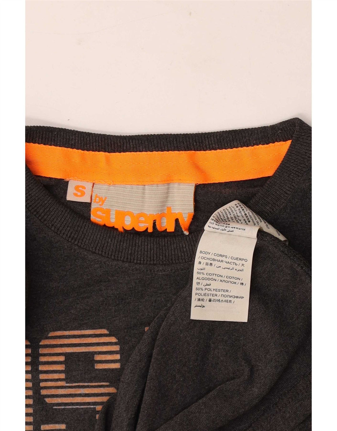 Męski T-shirt Superdry Osaka z grafiką, mały, szary, bawełniany