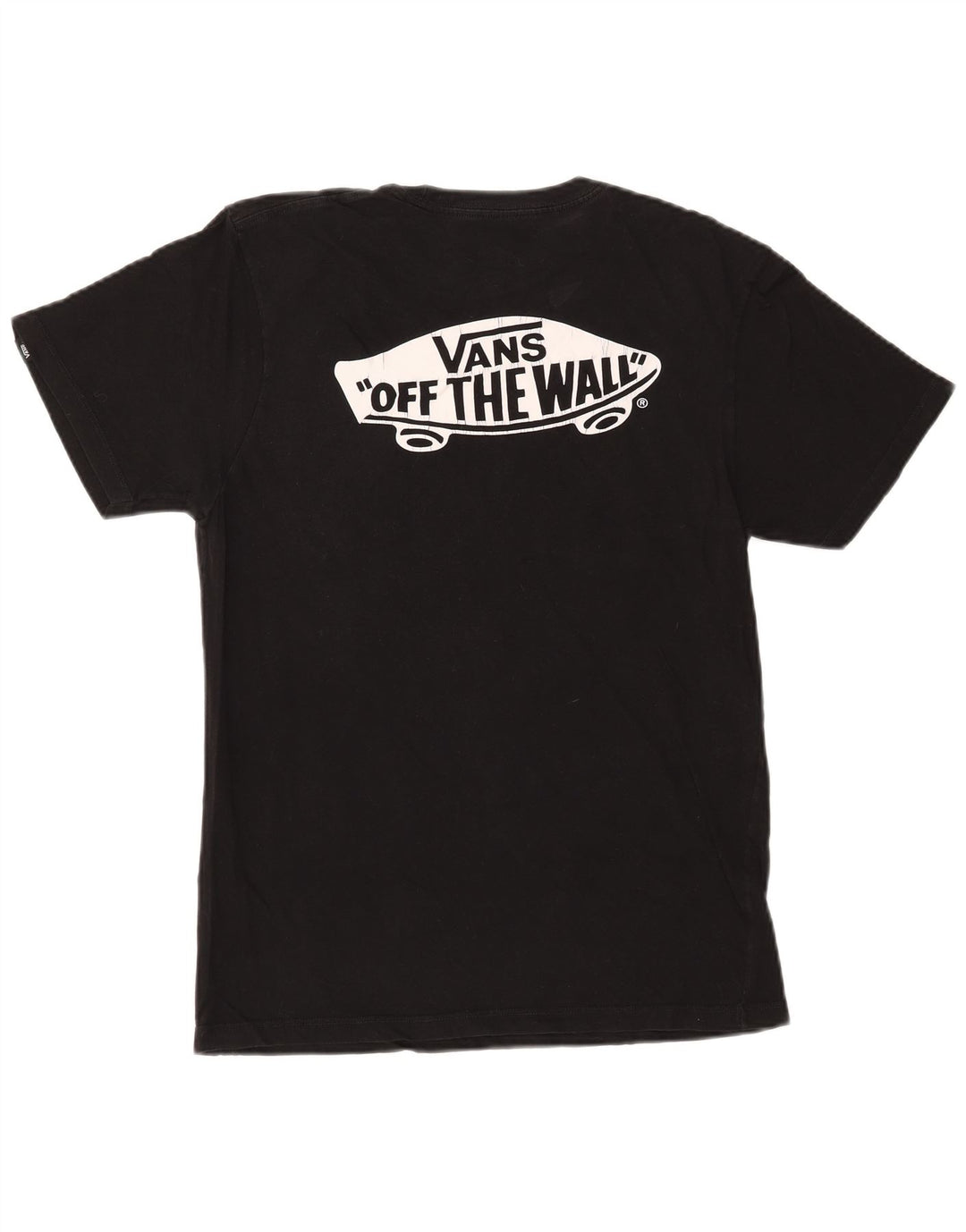 Męski T-shirt z grafiką VANS o dopasowanym kroju, średni czarny, bawełniany