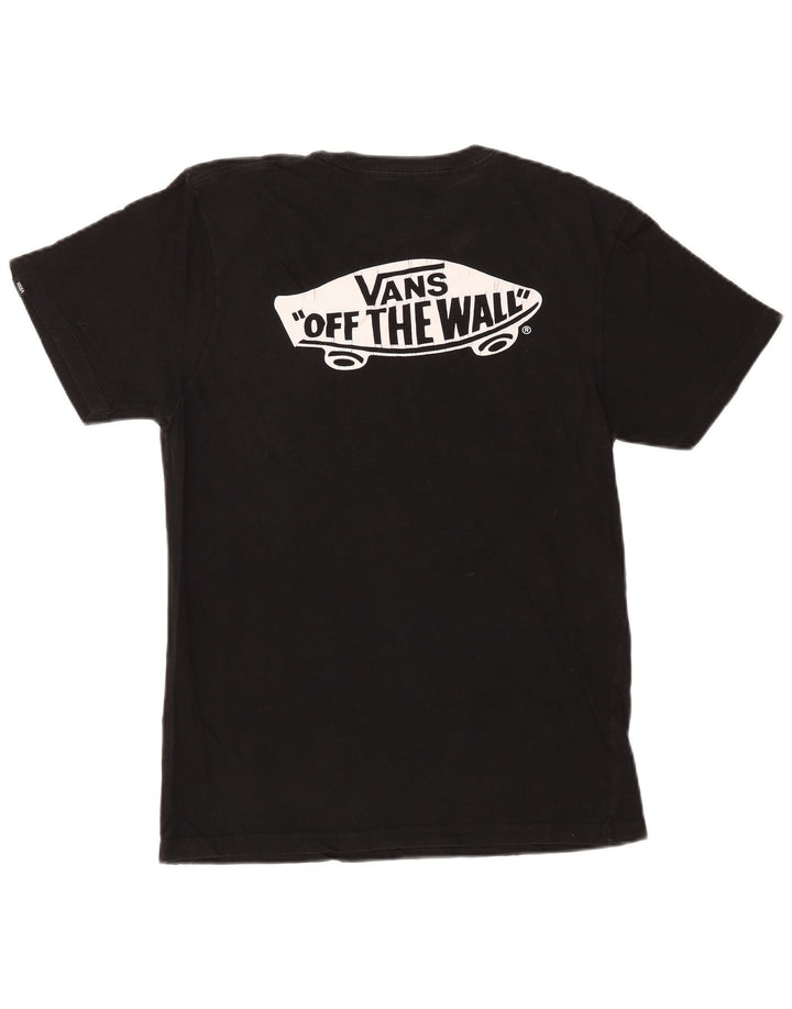 Męski T-shirt z grafiką VANS o dopasowanym kroju, średni czarny, bawełniany