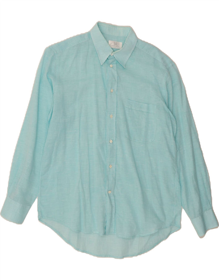 VINTAGE Mens Shirt Size 15 3/4 40 Medium Turquoise Vintage Vintage and Second-Hand Vintage from Messina Hembry 